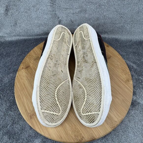 Nike Blazer Low 77 Shoes Womens Size 7.5 Black Leather Rainbow Stitch DJ6000-001 - Picture 7 of 9